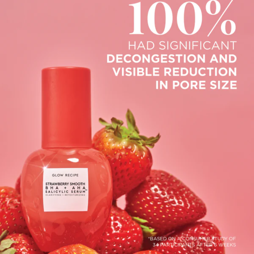 Glow Recipe Strawberry Smooth BHA + AHA Salicylic Serum 