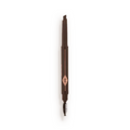Eyebrow pencil with a rose gold cap on a white background