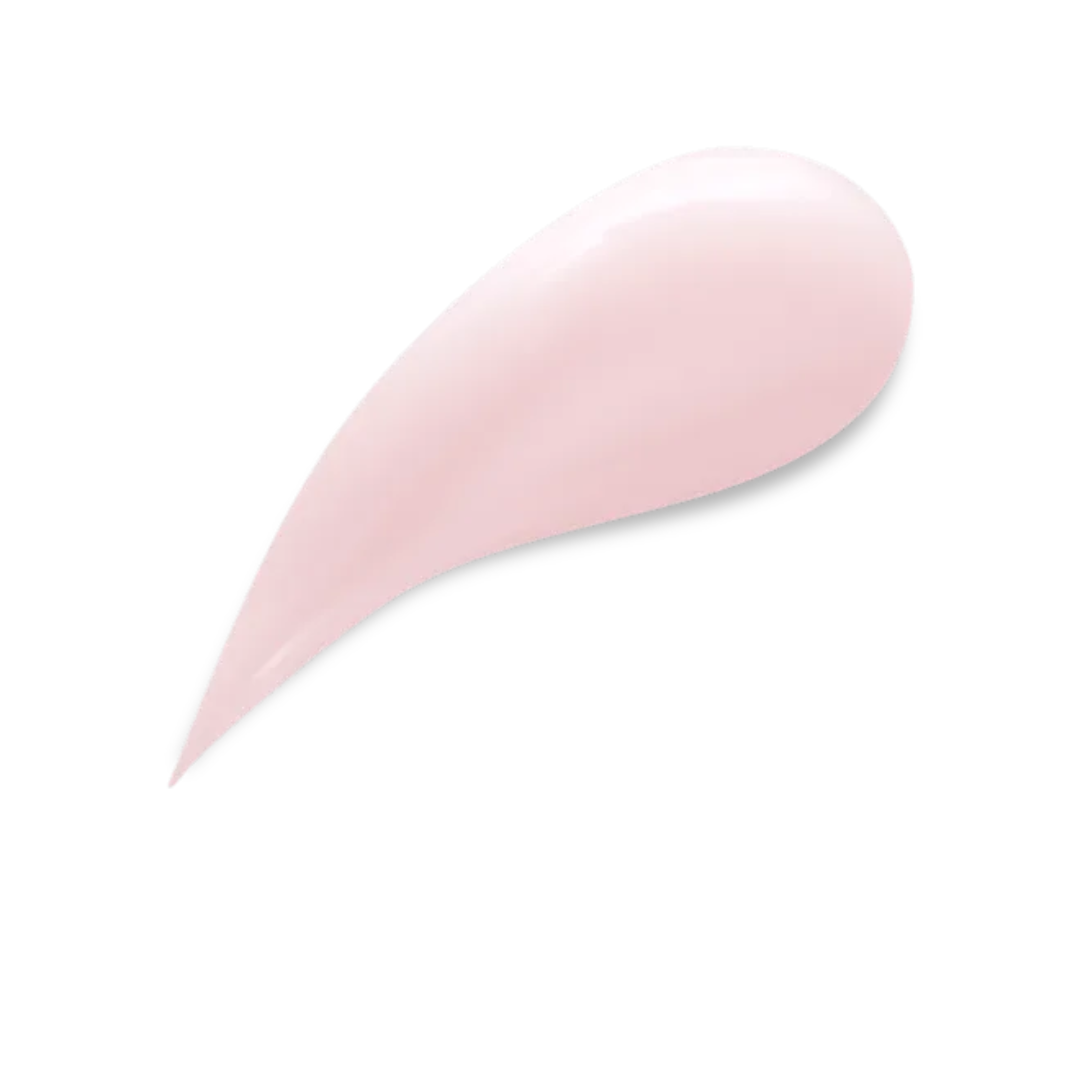 Pink smear of cream or liquid on a white background