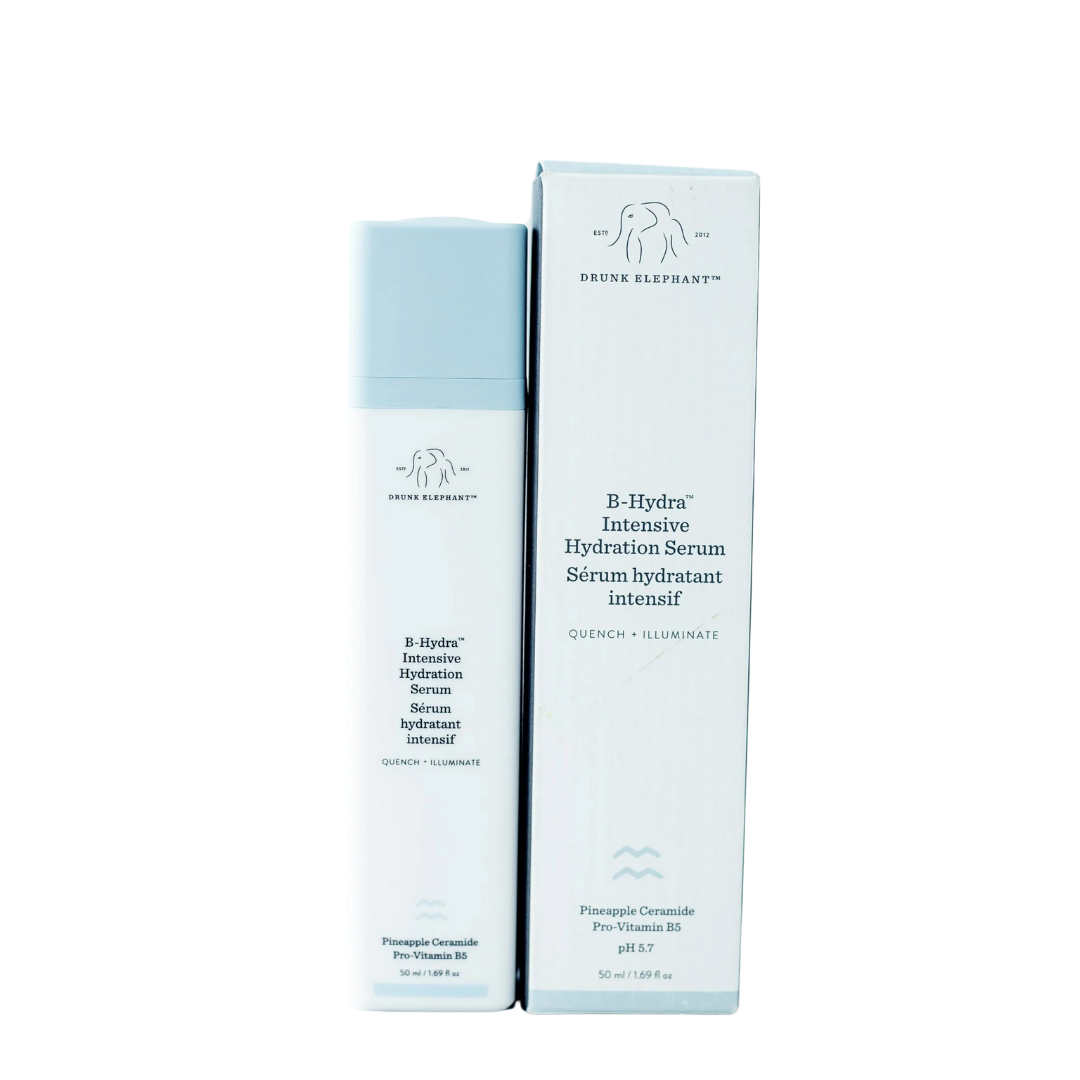Drunk Elephant B-Hydra Intensive Hydration Serum with packaging on a white background