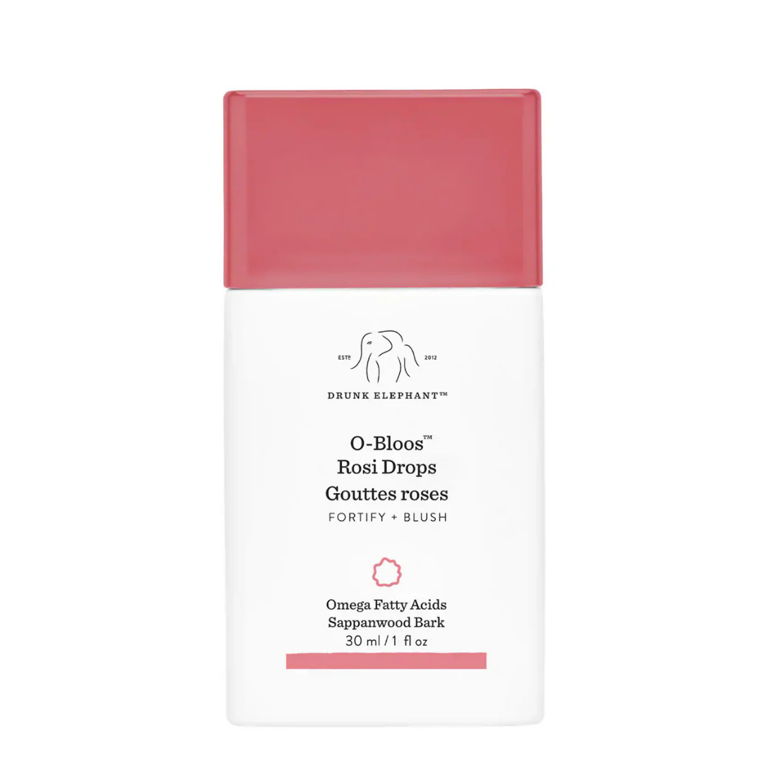 Drunk Elephant O-Bloss Rosi Drops packaging on a white background