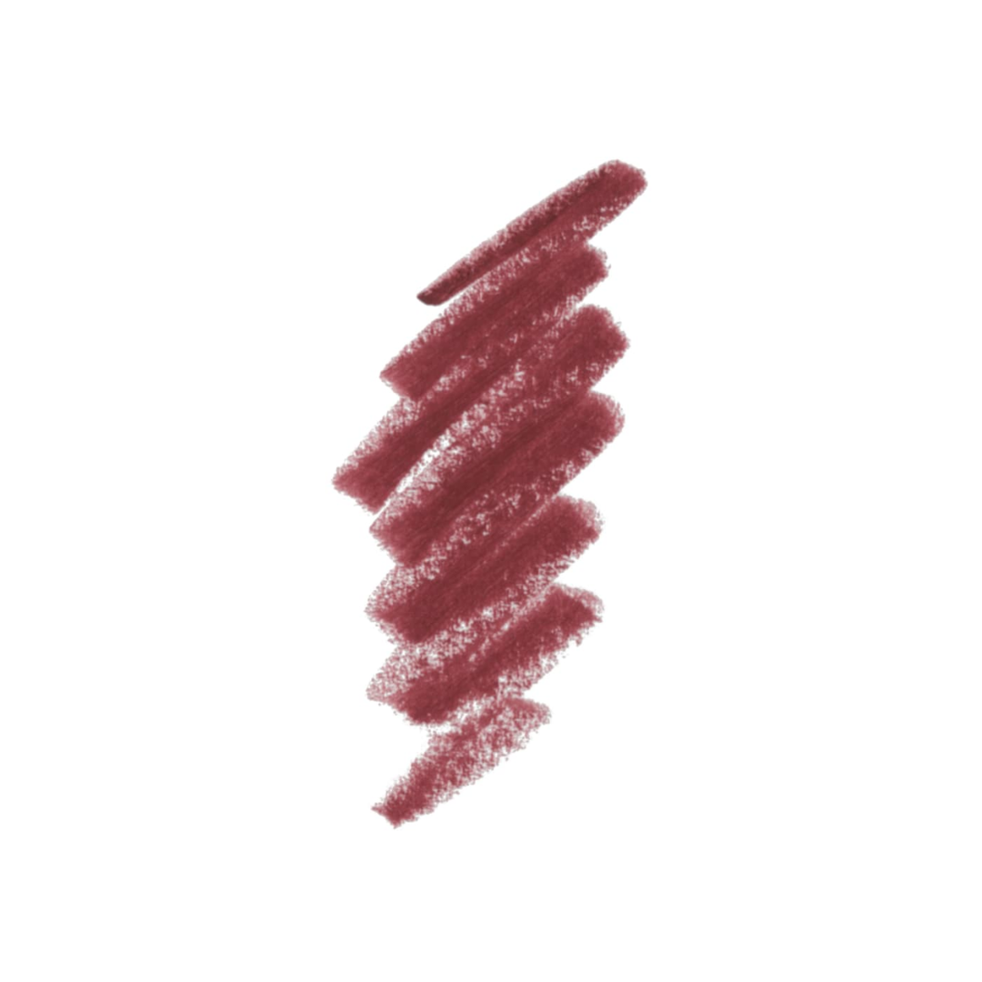 Maroon lipstick swatch on a white background