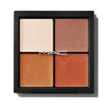 MAC eyeshadow palette with four different shades on a white background