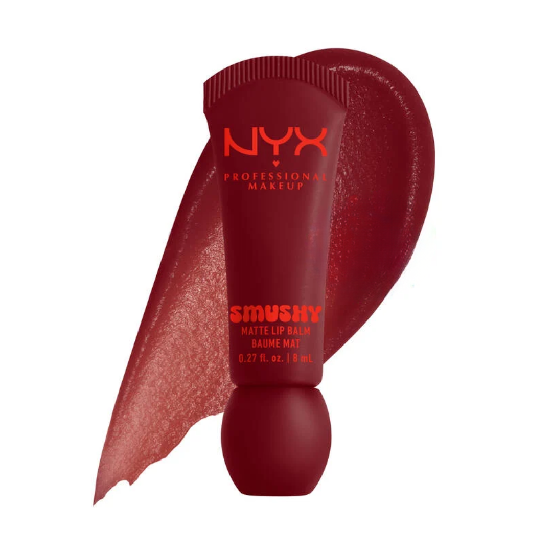 NYX Smushy Matte Lip Balm on a white background