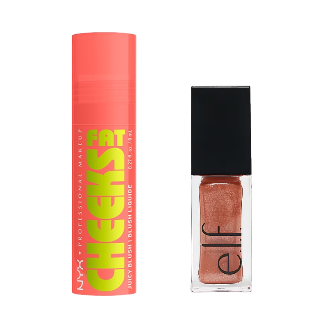  NYX Fat Cheeks Juicy Plump Blush and e.l.f. reviver lip oil bundle 