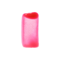 Pink lip balm on a white background